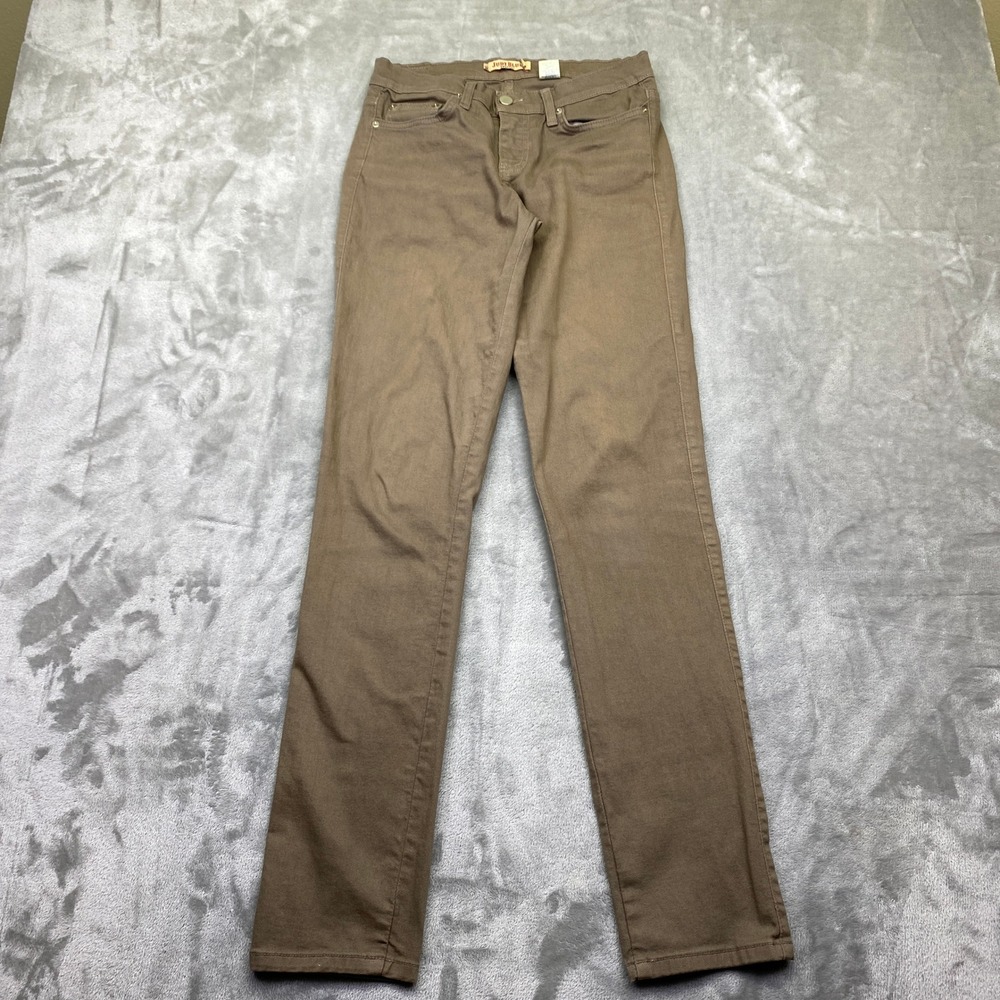 VTG Judy Blue Women Brown Straight Leg‎ Pants Trousers USA Sz 7 Fits 28" Retro